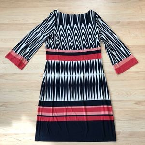 Eliza J Geometric Print Shift Dress Size 6